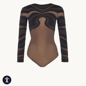 Wolford Umber and Black Venus String Bodysuit